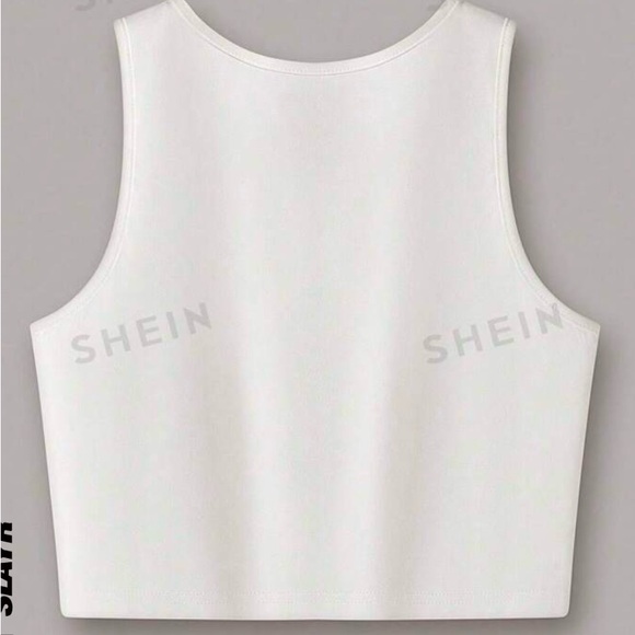 SHEIN Slayr Women's Eye Print Cropped Tank Top For Summer - Picture 2 of 2